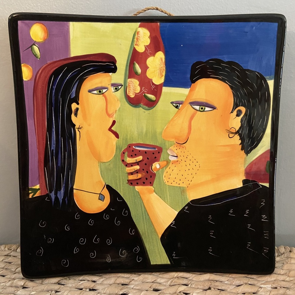 Naylor Plate Lady & Man Wall Art Hendricksen Picture 2004